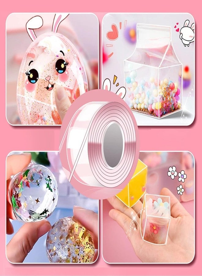 YSSZAM White Creative Nano Tape Bubbles, DIY Multiple Play Methods Intellectual Development Nano Tape Kneading Toys, Double Sided Nano Tape Elastic Bubble DIY Craft Kit for Girls, Boys, Kids' Party Balloons - Image 3